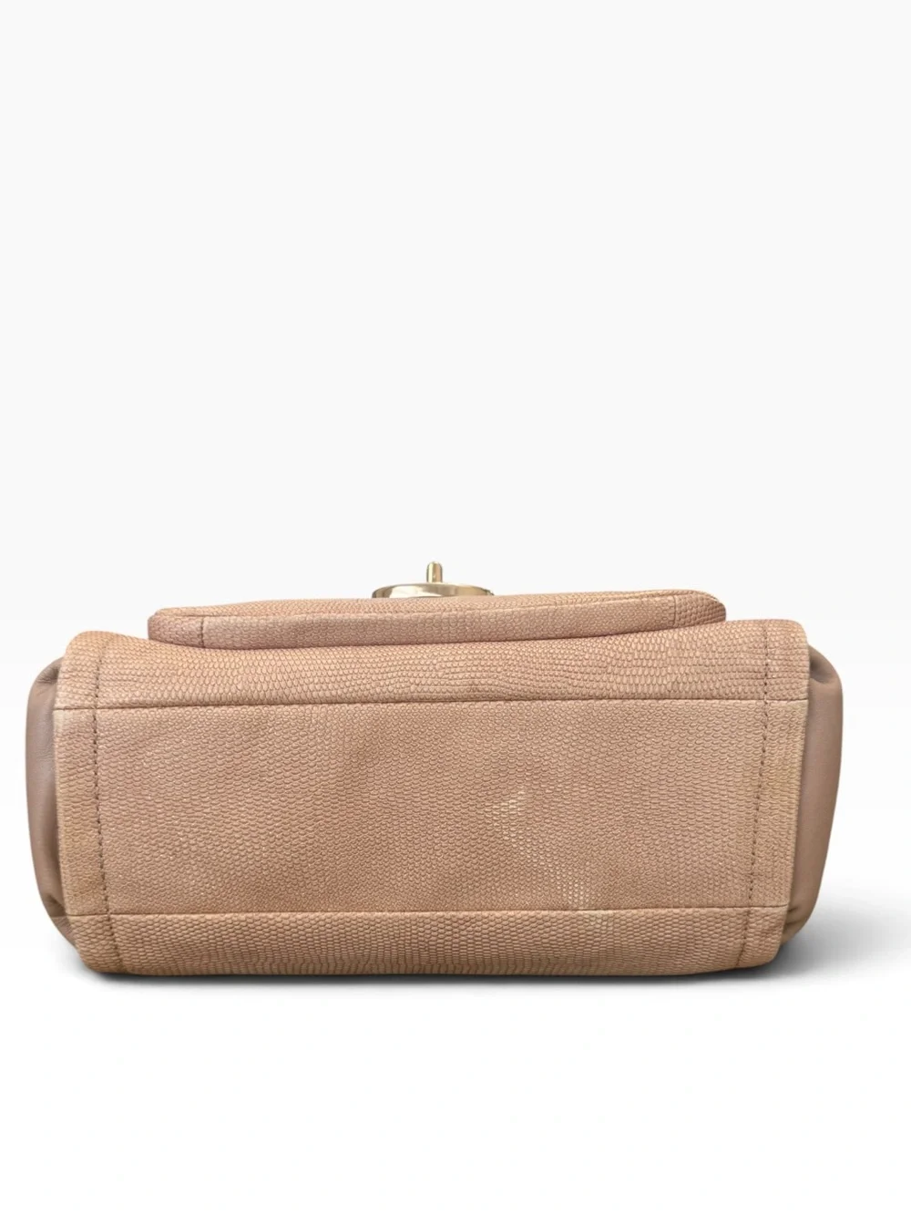 Coach Satchel Bag Beige Gold Shimmer Glitter Buff 26324 Madison Sadie Flap